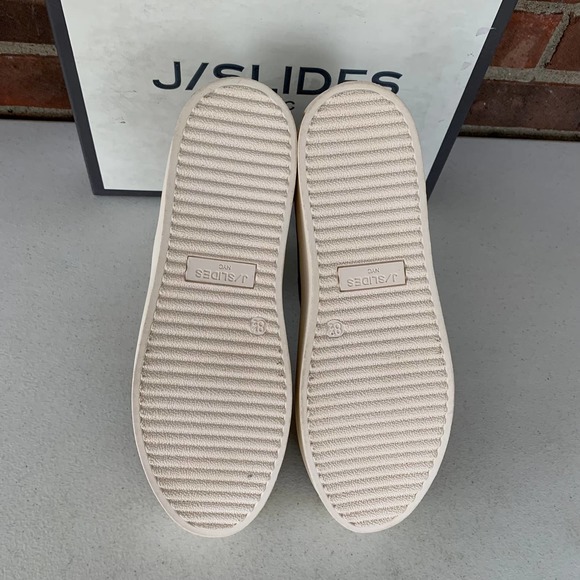 J/Slides Hype Taupe Nubuck High top Slip on Platform Sneakers Women's US Sz 8.5M - Picture 6 of 10